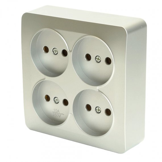 Фотография товара 'Feron 49333 Розетка STEKKER MST10-14S-03 на 4 гнездо, без заземления'