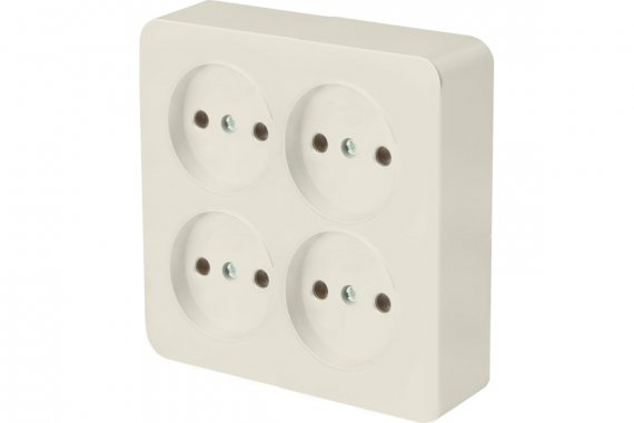 Фотография товара 'Feron 49507 Розетка STEKKER MST10-14S-04 на 4 гнездо, без заземления'