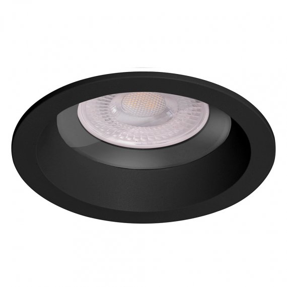 Фотография товара 'Feron Светильник потолочный встраиваемый (ИВО) , под лампу MR16 G5.3, чёрный, круг, 92*92*35 мм, монтажный диаметр 70мм,  корпус алюминий, поворотный, 48755'