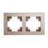 Фотография товара 'Feron Рамка горизонтальная 2-местная, серия Катрин, GFR00-7002-02, шампань 39528'