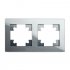 Фотография товара 'Feron Рамка горизонтальная 2-местная, серия Катрин, GFR00-7002-06, графит 39540'