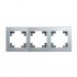 Фотография товара 'Feron Рамка горизонтальная 3-местная, серия Катрин, GFR00-7003-03, серебро 39533'