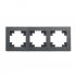 Фотография товара 'Feron Рамка горизонтальная 3-местная, серия Катрин, GFR00-7003-06, графит 39541'
