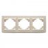 Фотография товара 'Feron Рамка трехместная горизонтальная, серия Эрна, PFR00-9003-02, слоновая кость 39242'