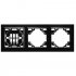 Фотография товара 'Feron Рамка трехместная горизонтальная, серия Эрна, PFR00-9003-03, черный 39484'