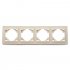 Фотография товара 'Feron Рамка четыреххместная горизонтальная, серия Эрна, PFR00-9004-02, слоновая кость 39243'