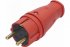 Фотография товара 'Feron Вилка прямая с/з, каучук 250В, 16A, IP44, RPG16-21-441 (В 16-001), красный 39160'
