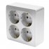 Фотография товара 'Feron 49334 Розетка STEKKER MST16-14S-03 на 4 гнездо, с заземлением'