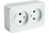 Фотография товара 'Feron 49327 Розетка STEKKER MST10-12-03 на 2 гнездо, без заземления'