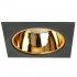 Фотография товара 'Feron Светильник потолочный встраиваемый (ИВО) , под лампу MR16 G5.3, черный + золото, квадрат, 51409'