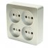 Фотография товара 'Feron 49333 Розетка STEKKER MST10-14S-03 на 4 гнездо, без заземления'