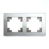 Feron Рамка горизонтальная 2-местная, серия Катрин, GFR00-7002-03, серебро 39532