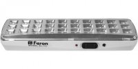 Feron EL115 Светильник аккумуляторный DC, 30LED/дневной, 230V, IP20